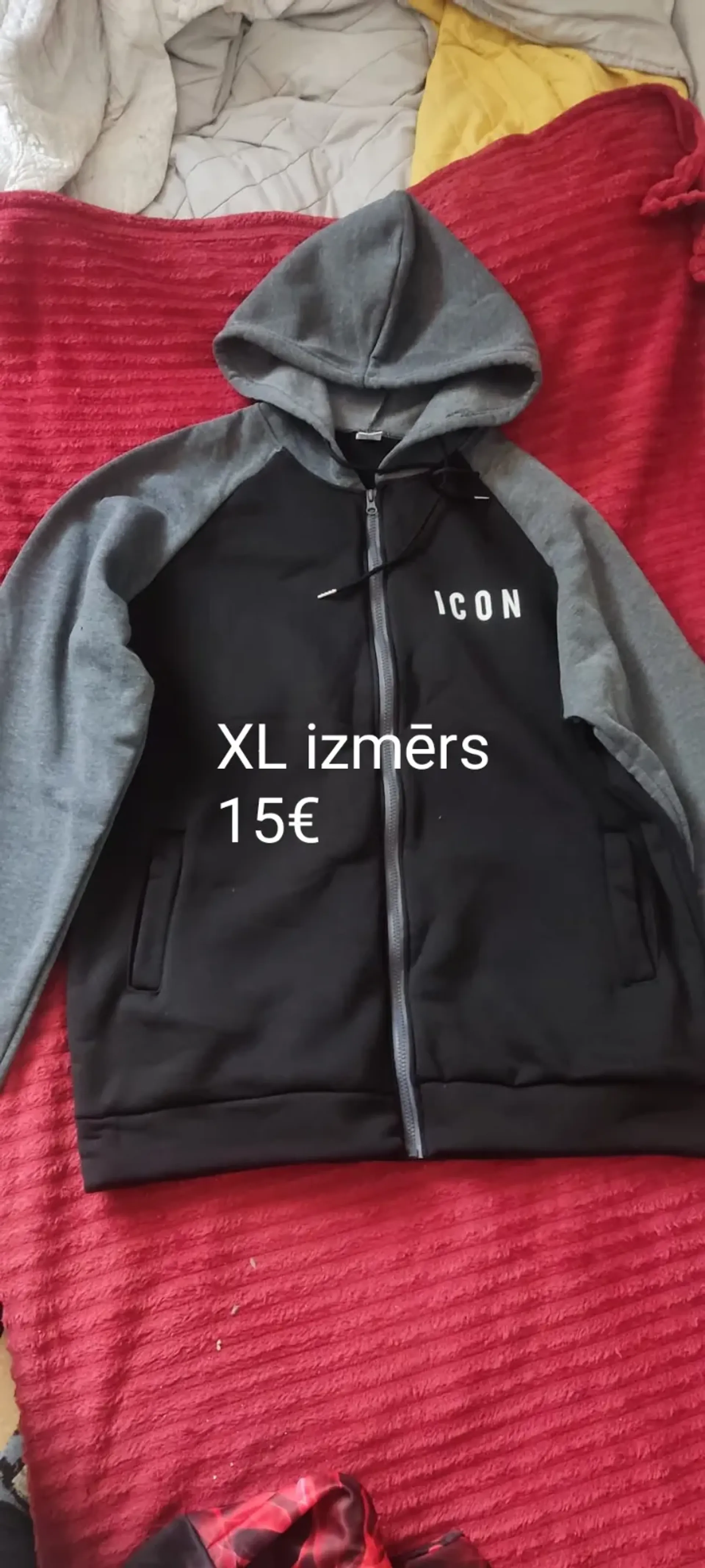 Pirmā sludinājuma fotoattēls: ICON džemperis ar kapuci, XL izmērs