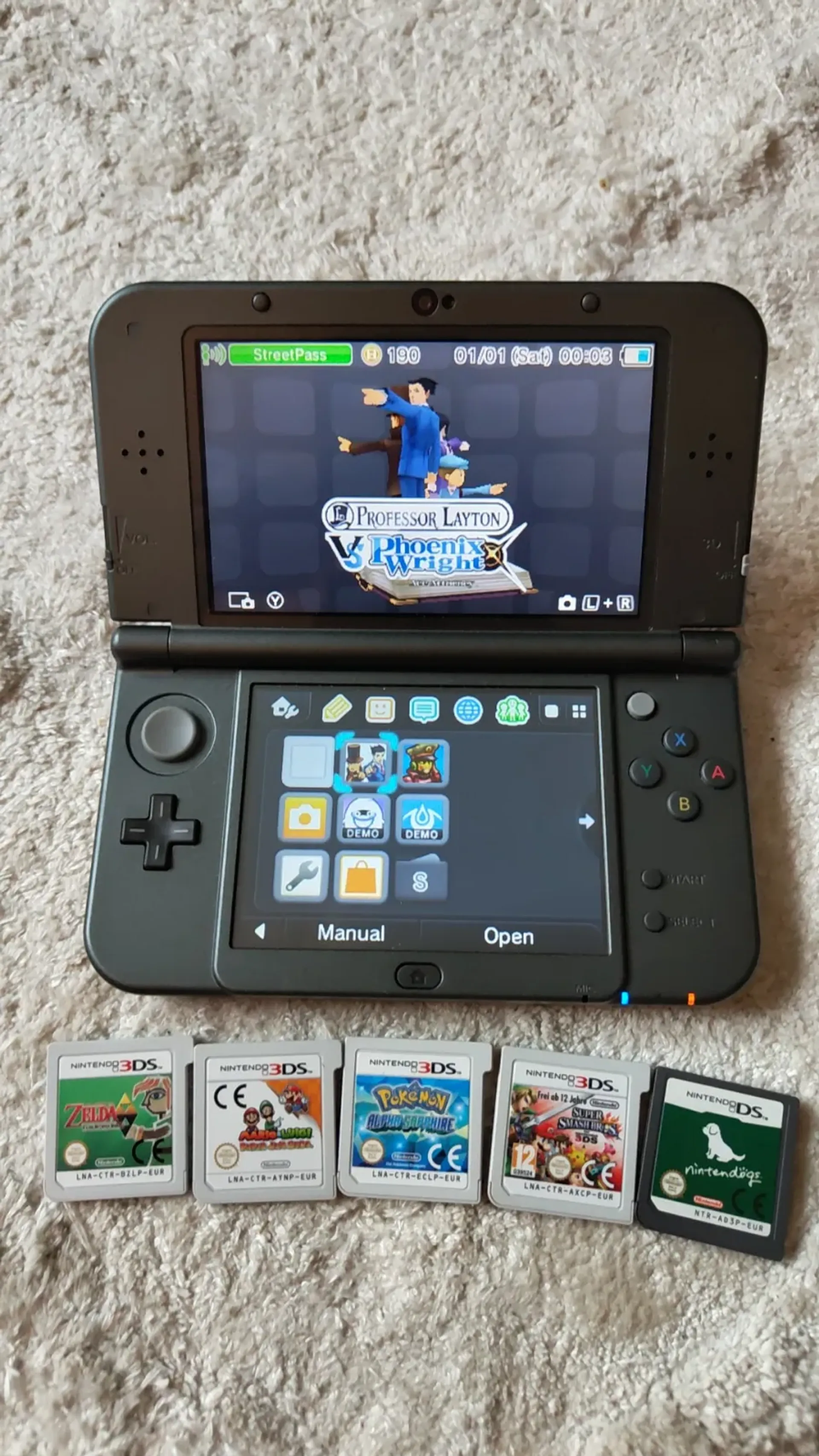 Nintendo 3DS XL + 5 игр + жесткий чехол, фото 1 из 6